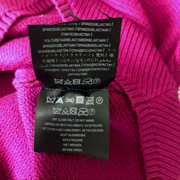 Guess Burgundy Long Sleeve Ribbed Sweater Dress - Picture 7 of 12